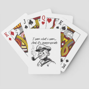 Ik yam wat ik yam en ongepaste klassieke luiaard D Pokerkaarten