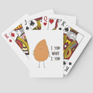 Ik Yam Wat Ik Yam Geweldige Yam Groente Woordspeli Pokerkaarten