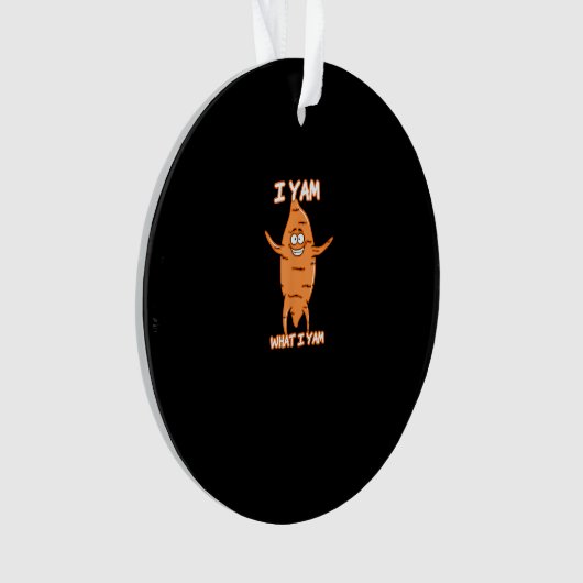 Ik Yam wat ik Yam Sweet Potato Thanksgiving Ornament (voorkant)
