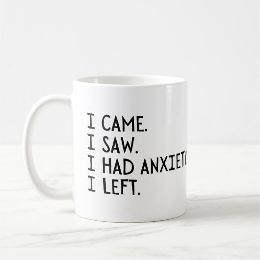 Ik zag dat ik bang was dat ik wegging koffiemok (Links)