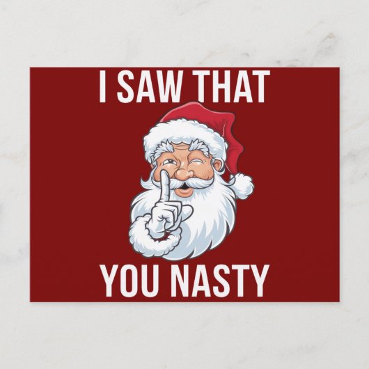 Ik zag dat je een akelige grappige kerst hebt feestdagenkaart (Voorkant)