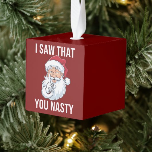 Ik zag dat je een akelige grappige kerst hebt kubus ornament (Boom)