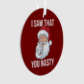 Ik zag dat je een akelige grappige kerst hebt ornament (voorkant)