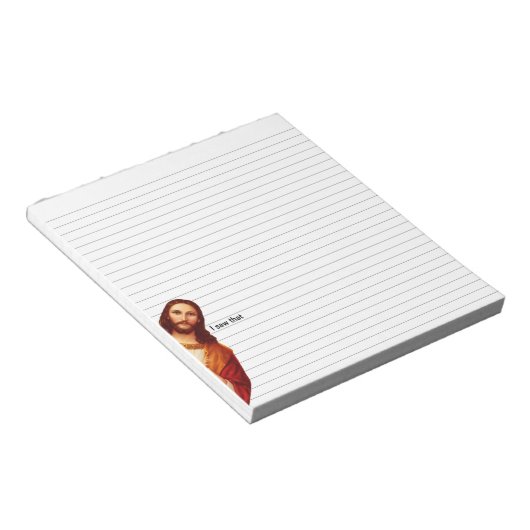 Ik zag dat Jezus Lined Blocnote (Schuin)