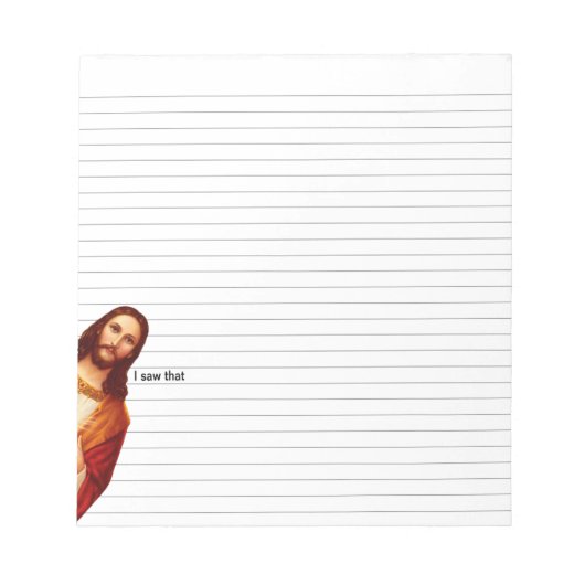 Ik zag dat Jezus Lined Blocnote (Voorkant)