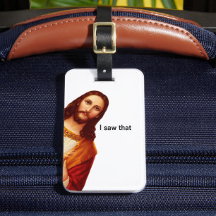 Ik zag dat Jezus Luggage Label reisde Bagagelabel
