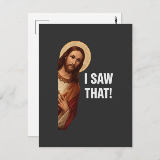 Ik zag dat Jezus Meme Briefkaart (Voorkant / Achterkant)