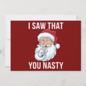 Ik zag dat jij een gemeen grappig kerstfeest hebt feestdagenkaart (Voorkant)