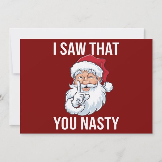 Ik zag dat jij een gemeen grappig kerstfeest hebt  feestdagenkaart (Voorkant)