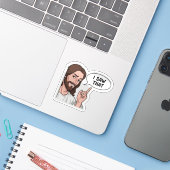 ik zag die meme Sticker Grappige Meme Sticker (Laptop met iPhone)