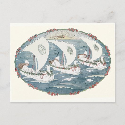 Ik zag drie schepen van H. Willebeek Le Mair Briefkaart (Voorkant)