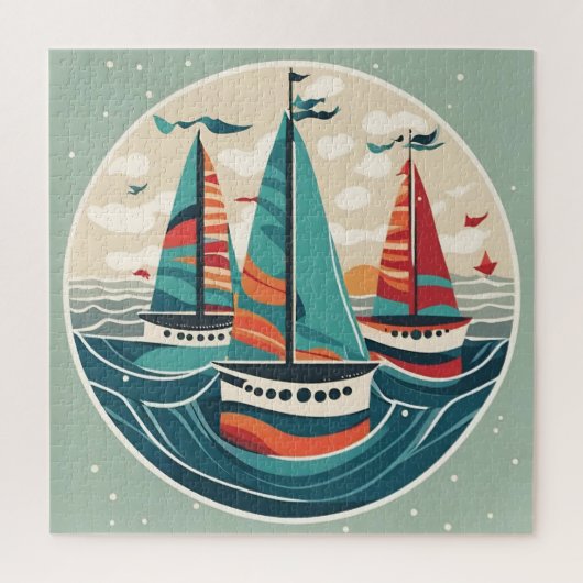 Ik zag drie schepen varen op kerstdag afbeelding legpuzzel (Verticaal)