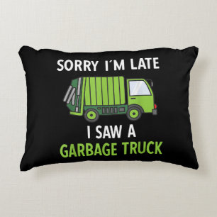 Ik zag een vuilniswagen Costume Recycling Garbage Accent Kussen