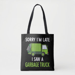 Ik zag een vuilniswagen Costume Recycling Garbage Draagtas
