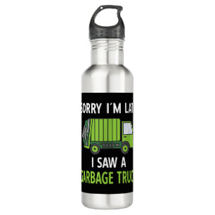 Ik zag een vuilniswagen Costume Recycling Garbage Waterfles