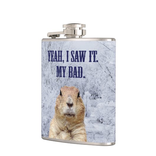 Ik zag het groundhog Dag Heupfles (Links)
