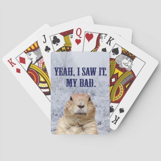 Ik zag het groundhog Dag Pokerkaarten (Achterkant)