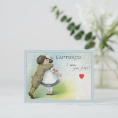 Ik zag je als eerste briefkaart (Staand voorkant)