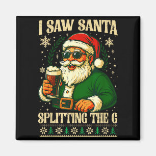 Ik zag Kerstman de G splitsen, Kerstman bier drink Magneet