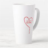 Ik zag liefde in Empty Hearts Design 3 Latte Mok (Rechterhoek)
