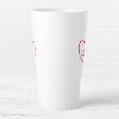 Ik zag liefde in Empty Hearts Design 3 Latte Mok (Voorkant)