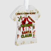 IK ZAG MOMMY DIE SANTA CLAUS KISSING! ORNAMENT (voorkant)