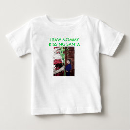 IK ZAG MOMMY KISSING SANTA baby shirt