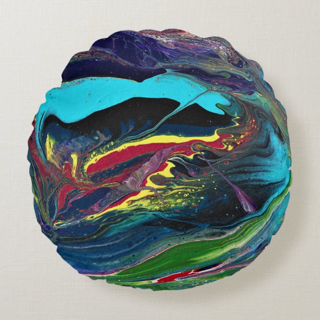 Ik zal 3 Wild Crazy Kleurrijke Abstract Kussen (Voorkant)