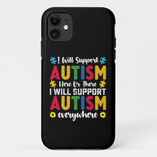 Ik zal autisme hier of daar ondersteunen Autistisc iPhone 11 Hoesje