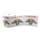 Ik zal Baaa Funny Goat Art Science Fiction Design  Grosgrain Lint (Spoel)