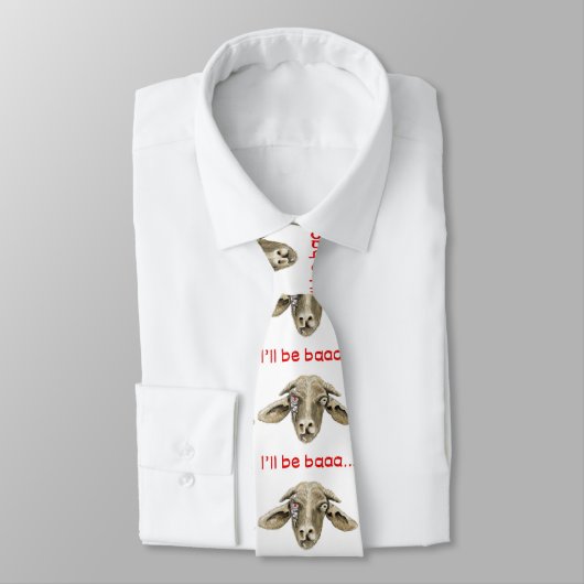 Ik zal Baaa Funny Goat Art Science Fiction Design  Stropdas (Gebonden)