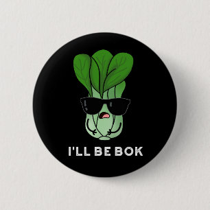 Ik zal boek grappige veggie film pun donker BG Ronde Button 5,7 Cm