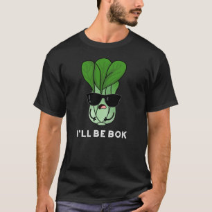 Ik zal boek grappige veggie film pun donker BG T-shirt