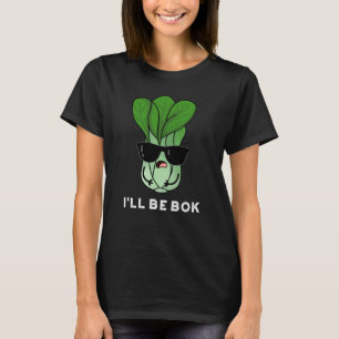 Ik zal boek grappige veggie film pun donker BG T-shirt