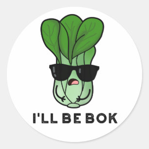 Ik zal bok grappige veggie film woordspeling ronde sticker