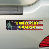 Ik zal Bumpersticker niet naleven (Op auto)