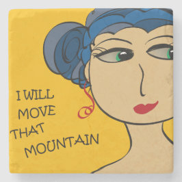 IK ZAL DAT MOUNTAIN VERPLAATSEN STENEN ONDERZETTER