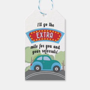 Ik zal de Extra Mile voor Uw Pop van Verwijzingen Cadeaulabel