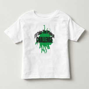 Ik zal de fysieke uitdaging aangaan kinder shirts