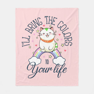 Ik zal de kleuren in je leven brengen fleece deken