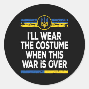 Ik Zal De Kostuums Dragen Als Deze Oorlog Voorbij Ronde Sticker