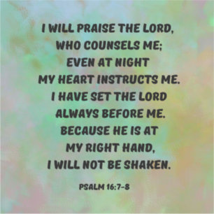 Ik zal de Lord Bible Verse Laptop prijzen Sticker