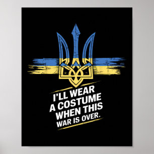 Ik zal een kostuum dragen als deze oorlog voorbij poster