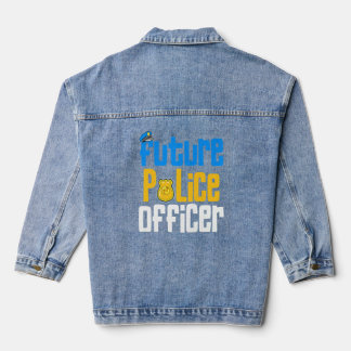 Ik zal een toekomstige politieagent worden denim jacket