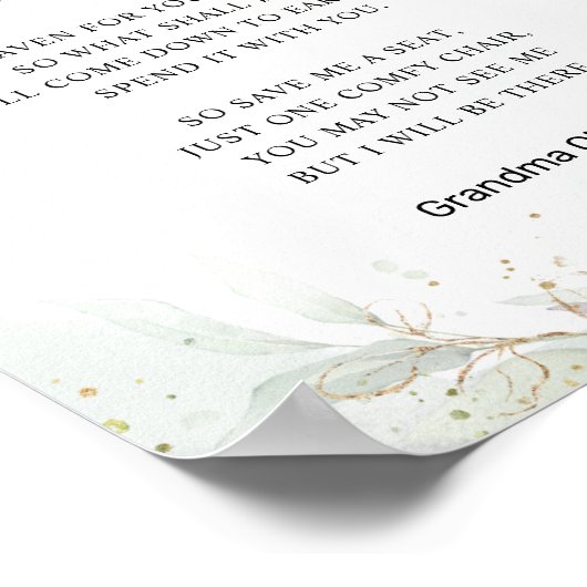 Ik zal er zijn Pink Flowers Memorial Afstuderen Poster (Hoek)