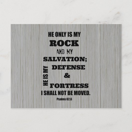 Ik zal geen Bijbelverversie verplaatsen Briefkaart (Voorkant)