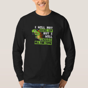 Ik zal geen runner turtle running jogging opgeven t-shirt