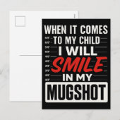 Ik zal glimlachen in mijn mugshot feestdagenkaart (Voorkant / Achterkant)