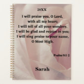 Ik zal God Psalm Bijbelse Verse prijzen Planner (Voorkant)