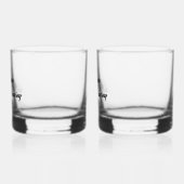 Ik zal hebben wat hij grappig script heeft whisky glas (Links)